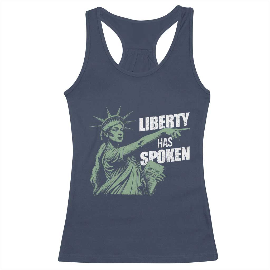 Funny Basketball Point God Liberty Meme Racerback Tank Top Has Spoken Patriotic USA
