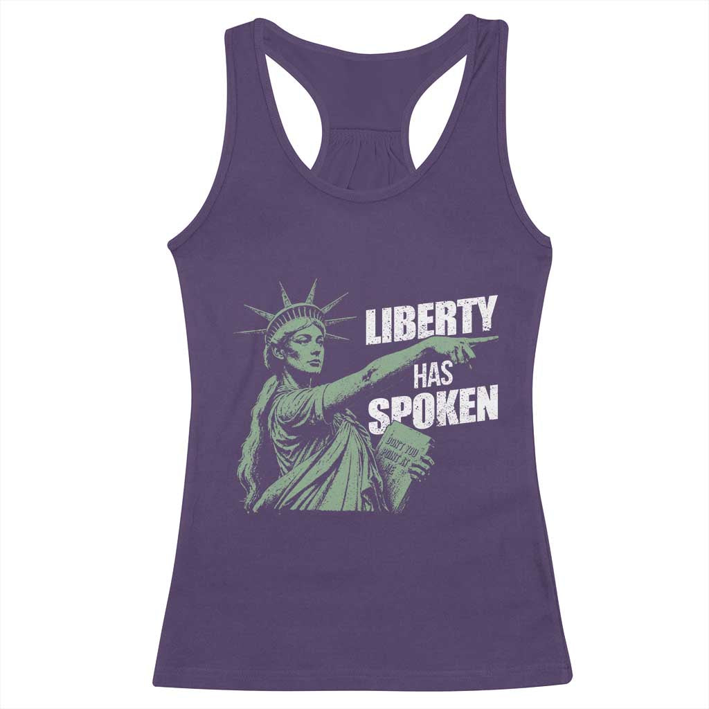 Funny Basketball Point God Liberty Meme Racerback Tank Top Has Spoken Patriotic USA