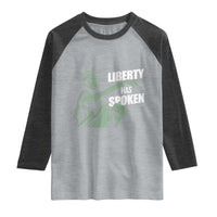 Funny Basketball Point God Liberty Meme Raglan Shirt Has Spoken Patriotic USA