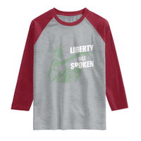 Funny Basketball Point God Liberty Meme Raglan Shirt Has Spoken Patriotic USA