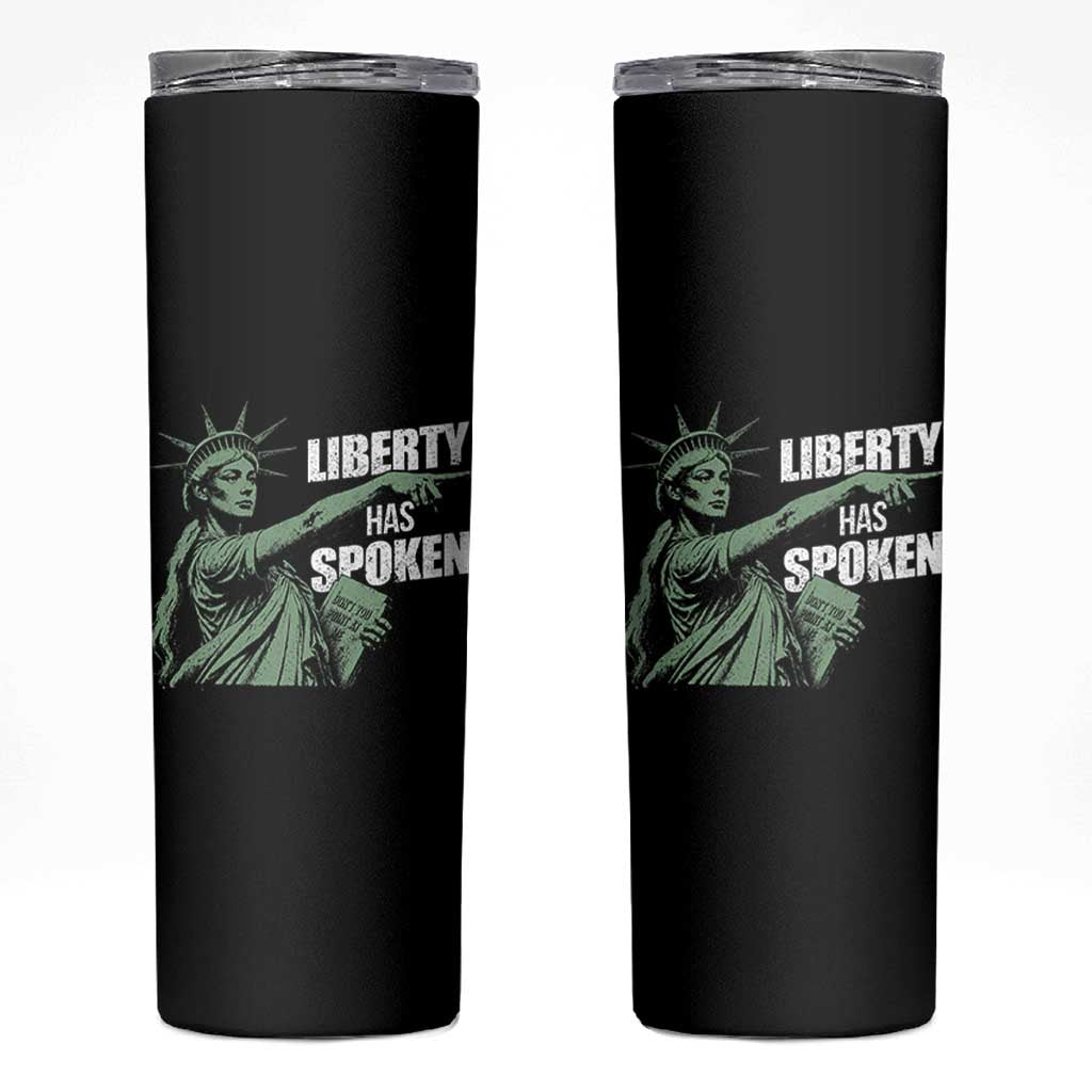 Funny Basketball Point God Liberty Meme Skinny Tumbler Has Spoken Patriotic USA