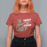 Funny Basketball Point God Liberty Meme T Shirt For Women Has Spoken Patriotic USA