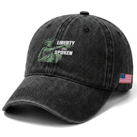 Funny Basketball Point God Liberty Meme Washed Cotton Baseball Cap Has Spoken Patriotic USA