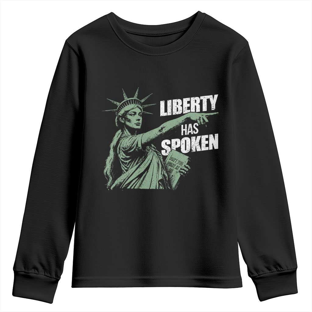 Funny Basketball Point God Liberty Meme Youth Sweatshirt Has Spoken Patriotic USA