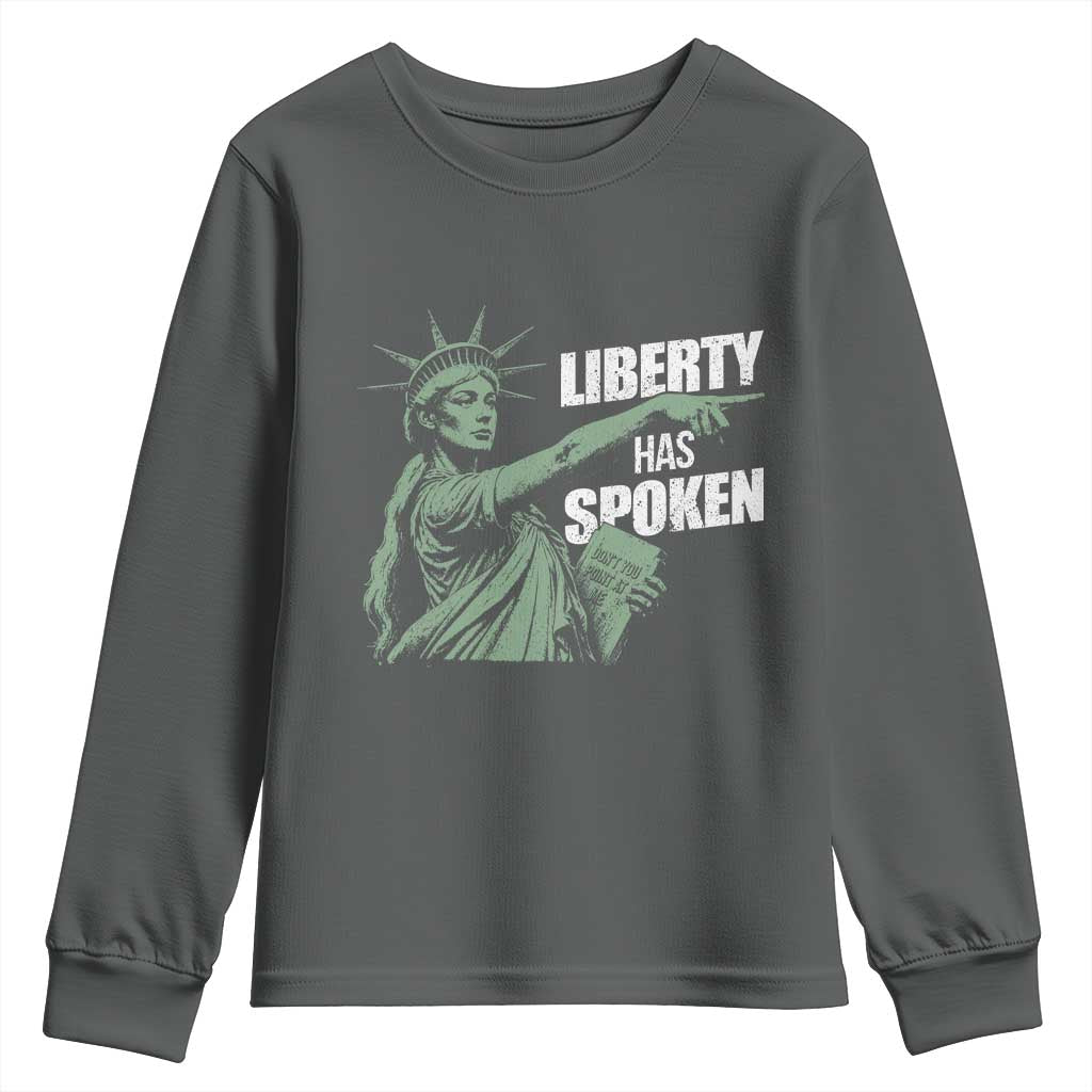 Funny Basketball Point God Liberty Meme Youth Sweatshirt Has Spoken Patriotic USA
