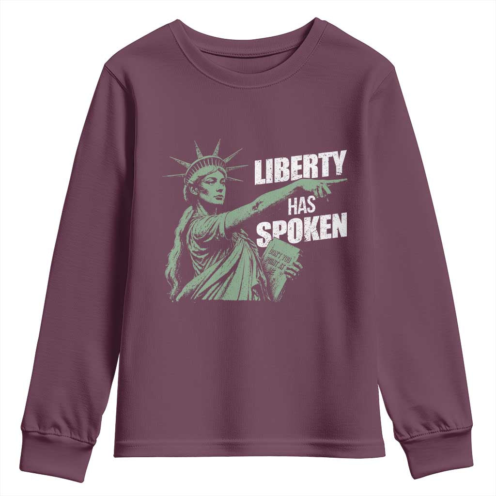 Funny Basketball Point God Liberty Meme Youth Sweatshirt Has Spoken Patriotic USA