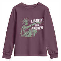 Funny Basketball Point God Liberty Meme Youth Sweatshirt Has Spoken Patriotic USA