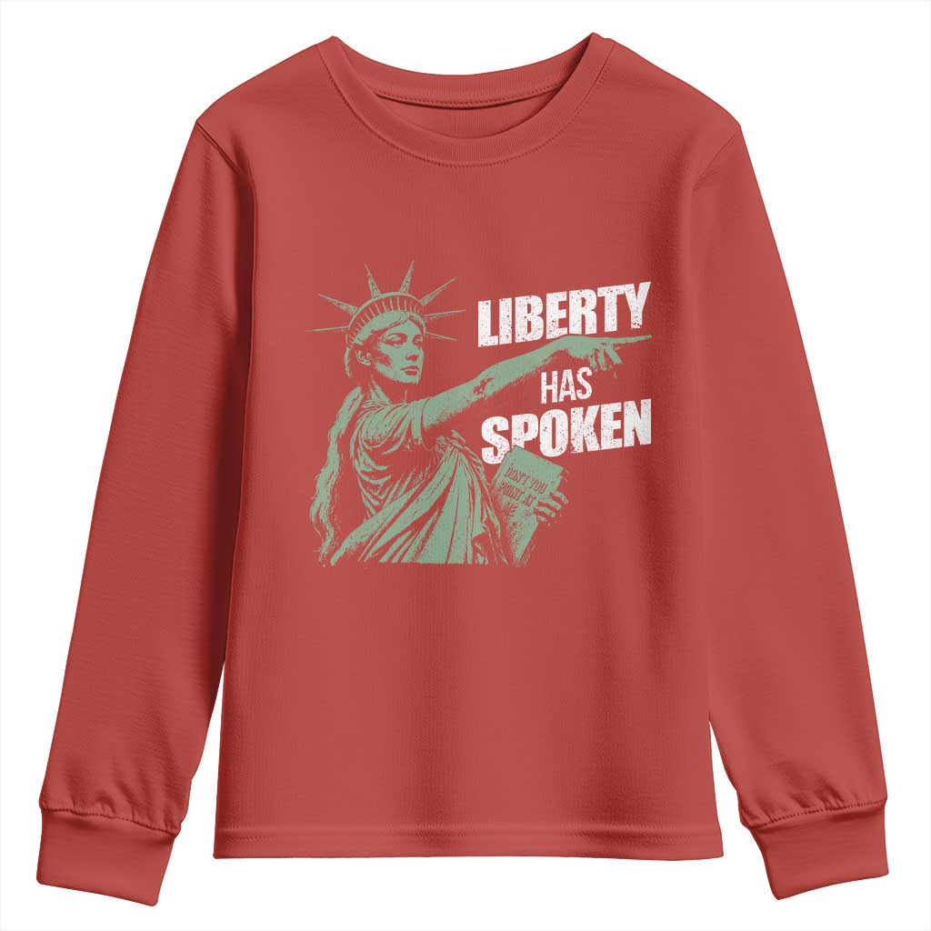 Funny Basketball Point God Liberty Meme Youth Sweatshirt Has Spoken Patriotic USA