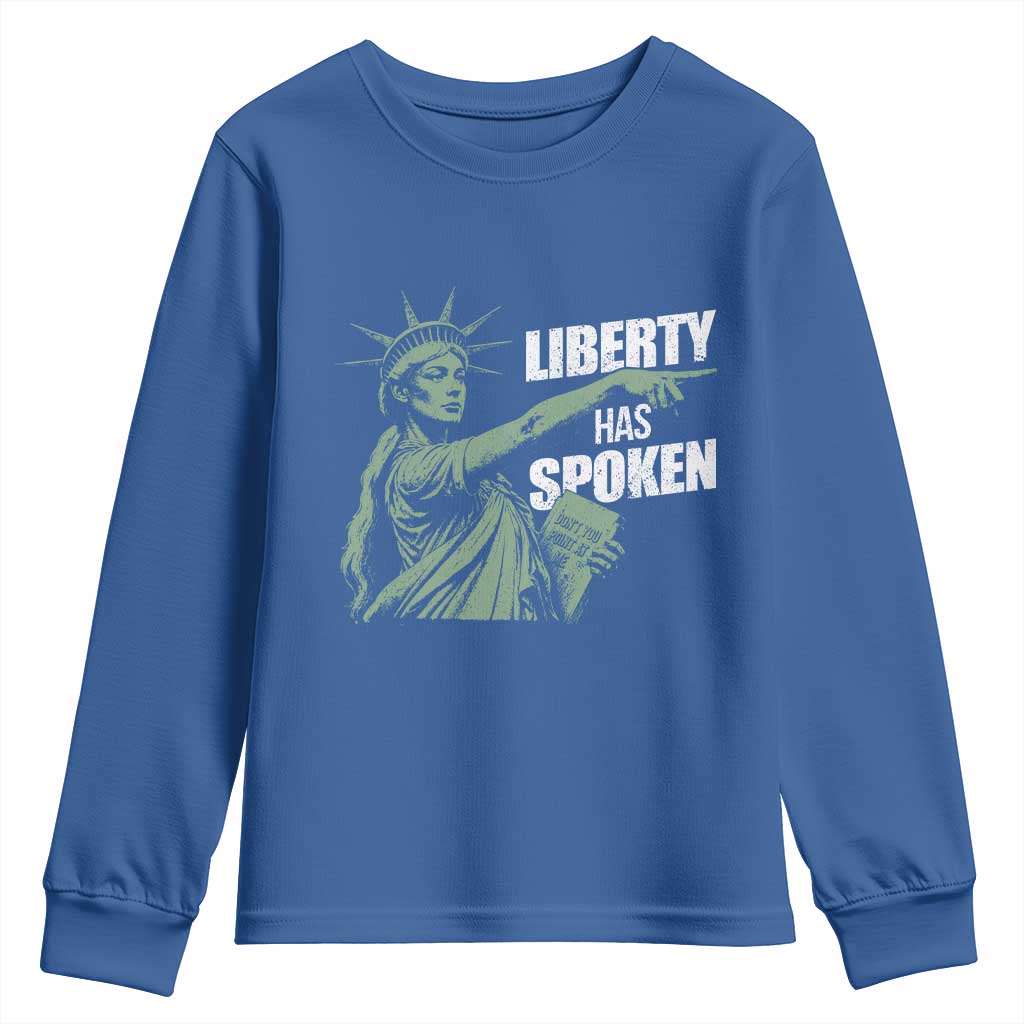 Funny Basketball Point God Liberty Meme Youth Sweatshirt Has Spoken Patriotic USA