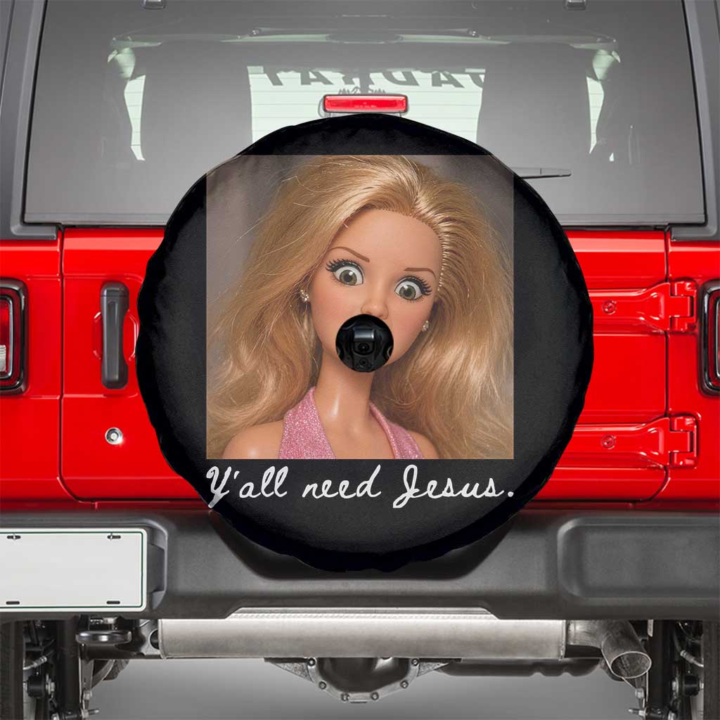 Y'all Need Jesus Spare Tire Cover Funny Girls Meme Saying Christian Humor