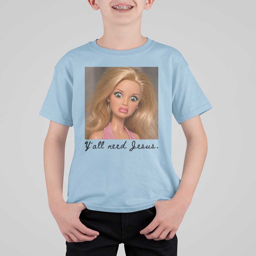 Ya'll Need Jesus Disgusted Face Christian Funny T Shirt For Kid