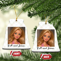 Ya'll Need Jesus Disgusted Face Christian Funny Ceramic Ornament