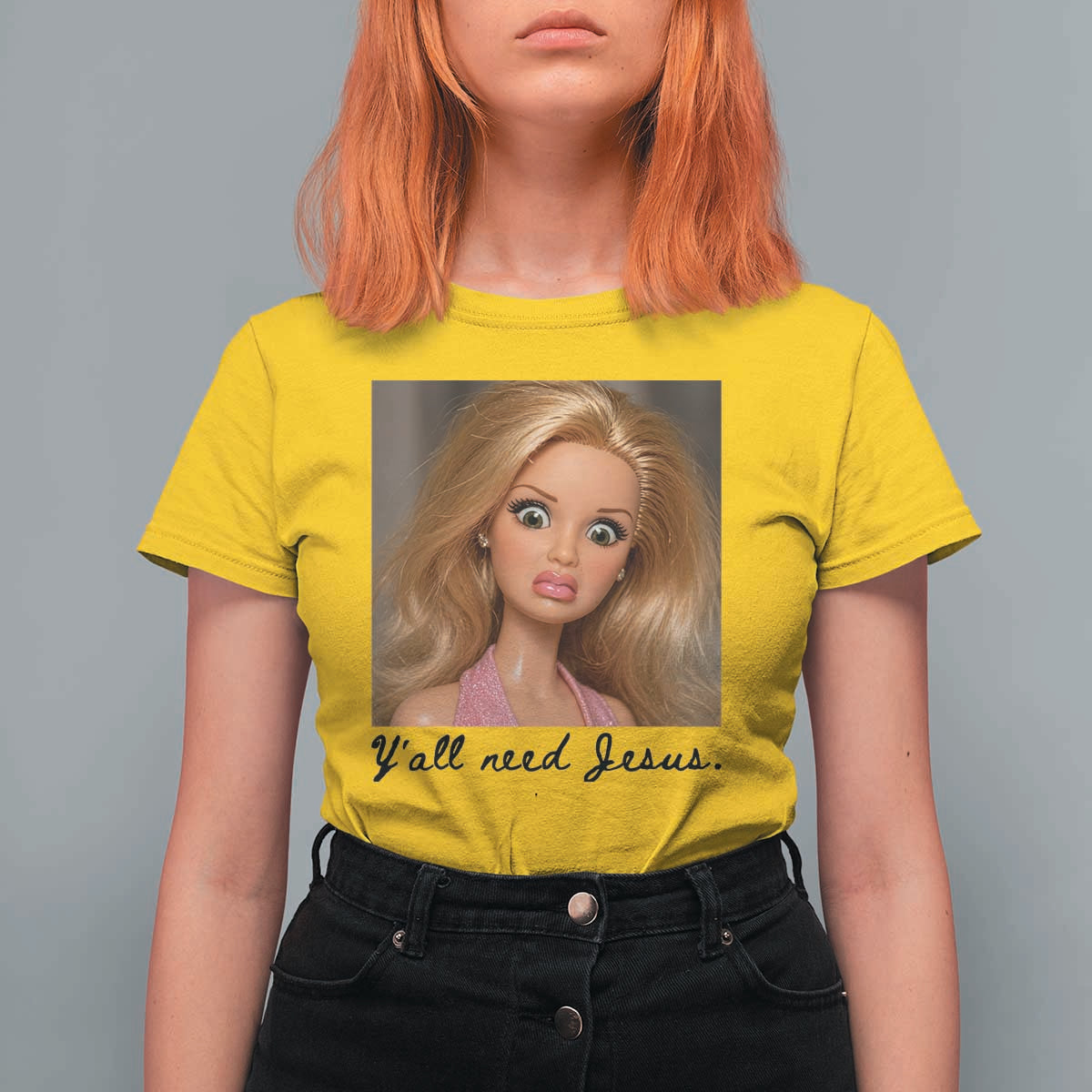 Ya'll Need Jesus Disgusted Face Christian Funny T Shirt For Women