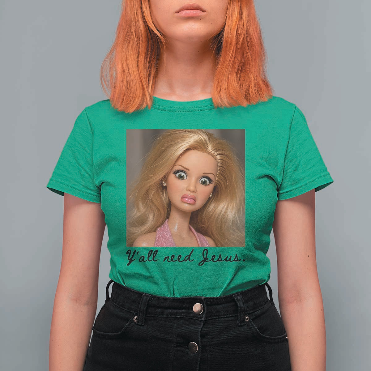 Ya'll Need Jesus Disgusted Face Christian Funny T Shirt For Women