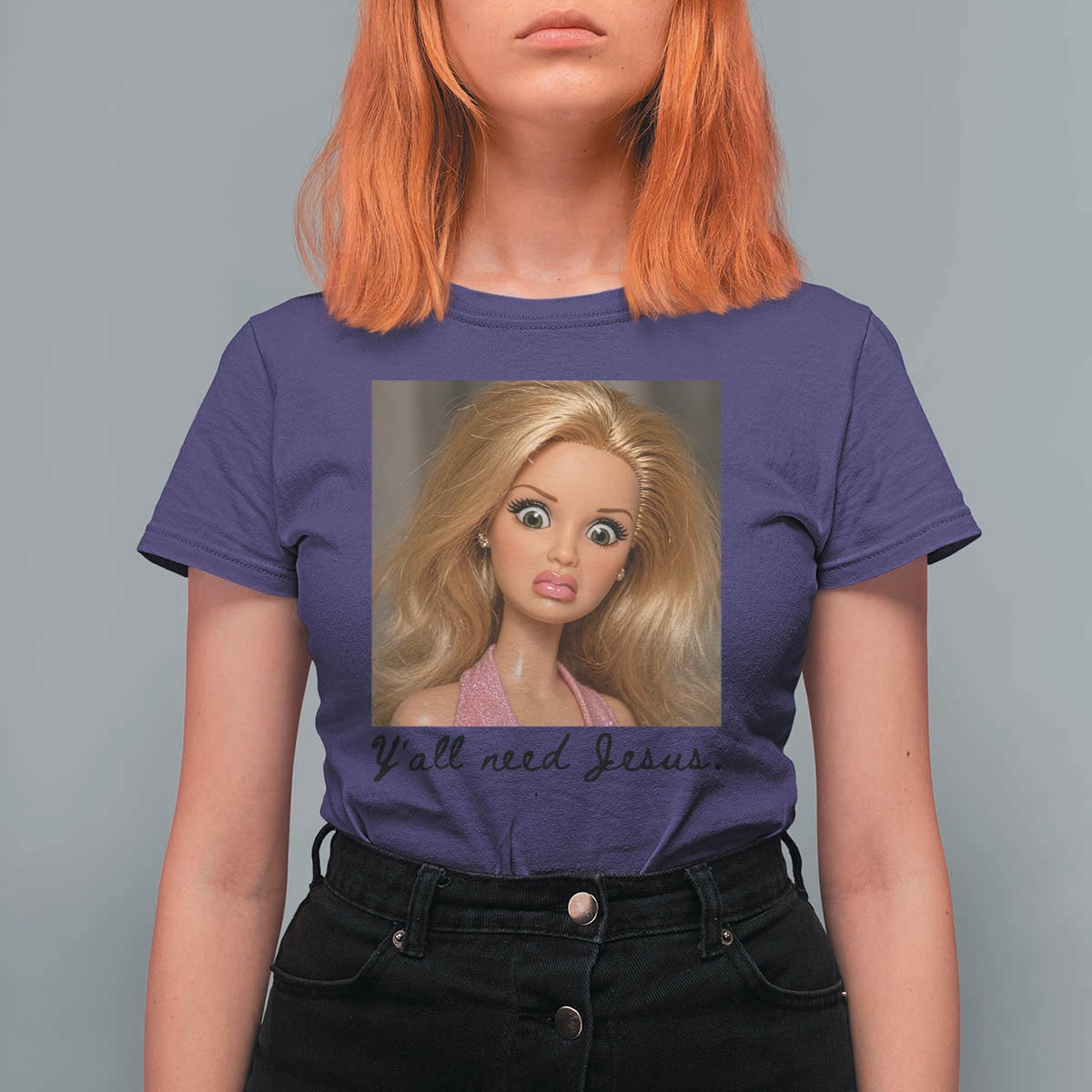 Ya'll Need Jesus Disgusted Face Christian Funny T Shirt For Women