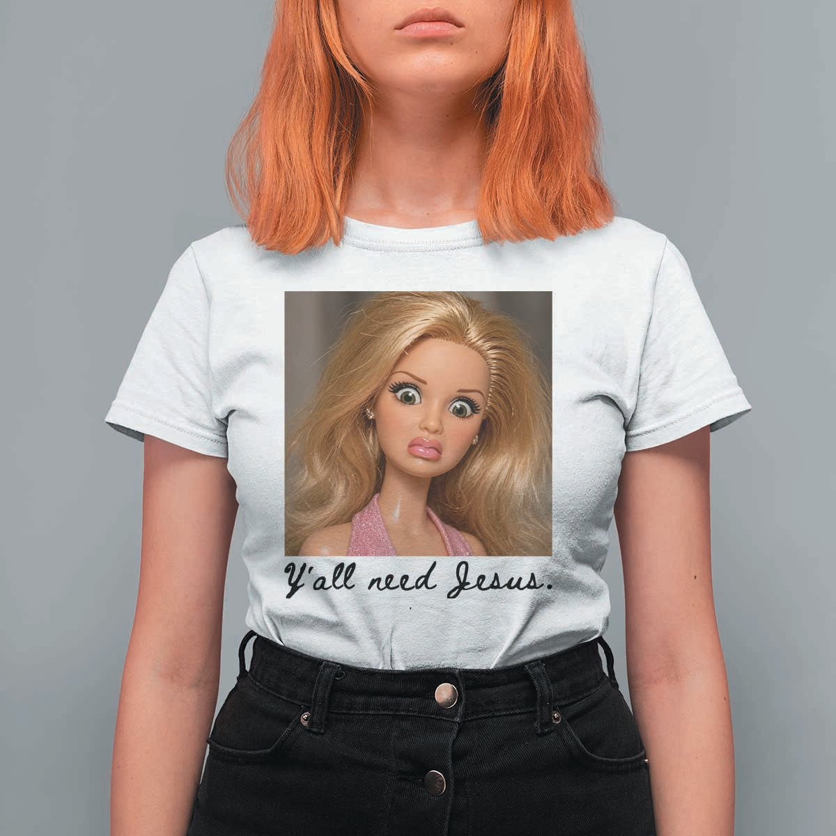Ya'll Need Jesus Disgusted Face Christian Funny T Shirt For Women