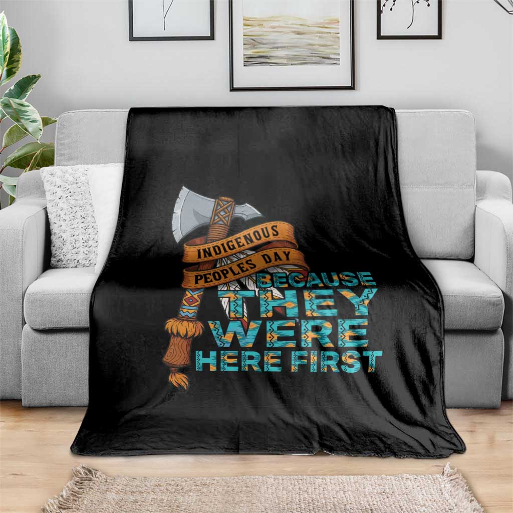 Indigenous People Throw Blanket Native American Day Because They Were Here First - Wonder Print Shop