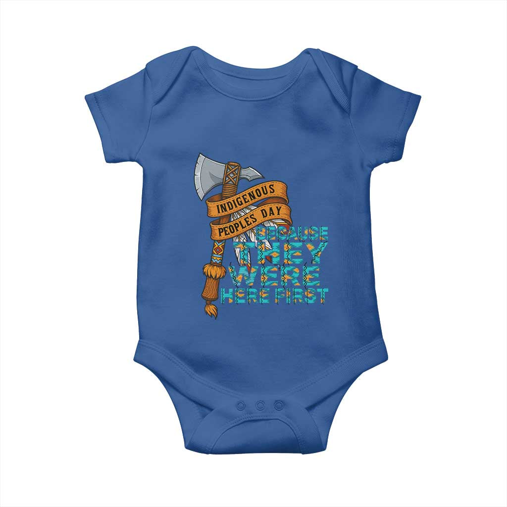 Indigenous People Baby Onesie Native American Day Because They Were Here First - Wonder Print Shop