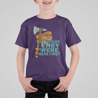 Indigenous People T Shirt For Kid Native American Day Because They Were Here First - Wonder Print Shop
