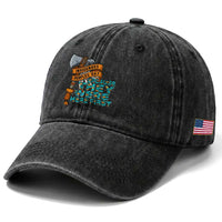 Indigenous People Washed Cotton Baseball Cap Native American Day Because They Were Here First