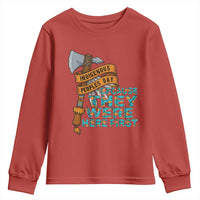 Indigenous People Youth Sweatshirt Native American Day Because They Were Here First - Wonder Print Shop