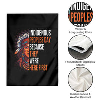 Native American Day Garden Flag Indigenous People Day Because They Were Here First - Wonder Print Shop