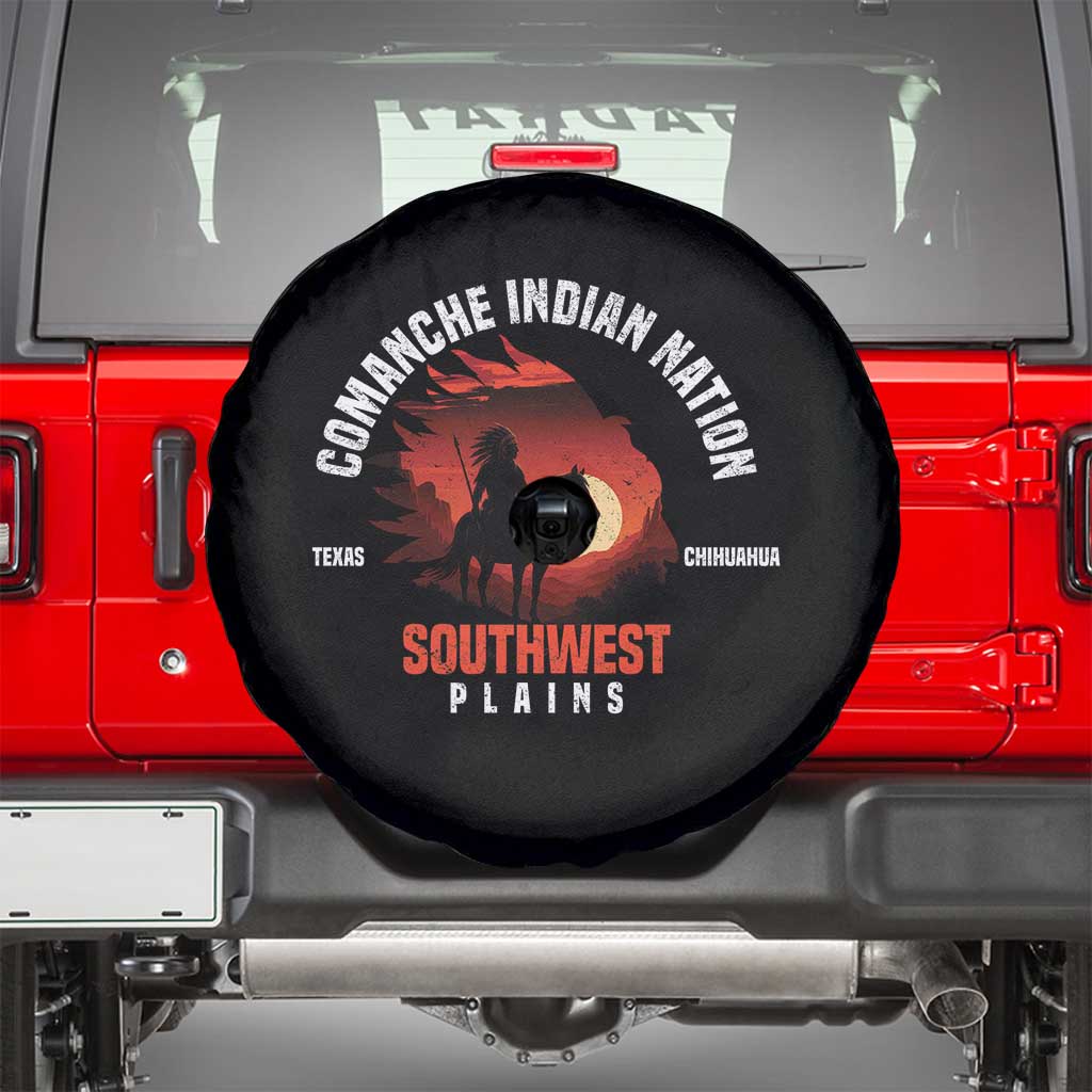 Comanche Native American Indian Chief Respect Spare Tire Cover - Wonder Print Shop