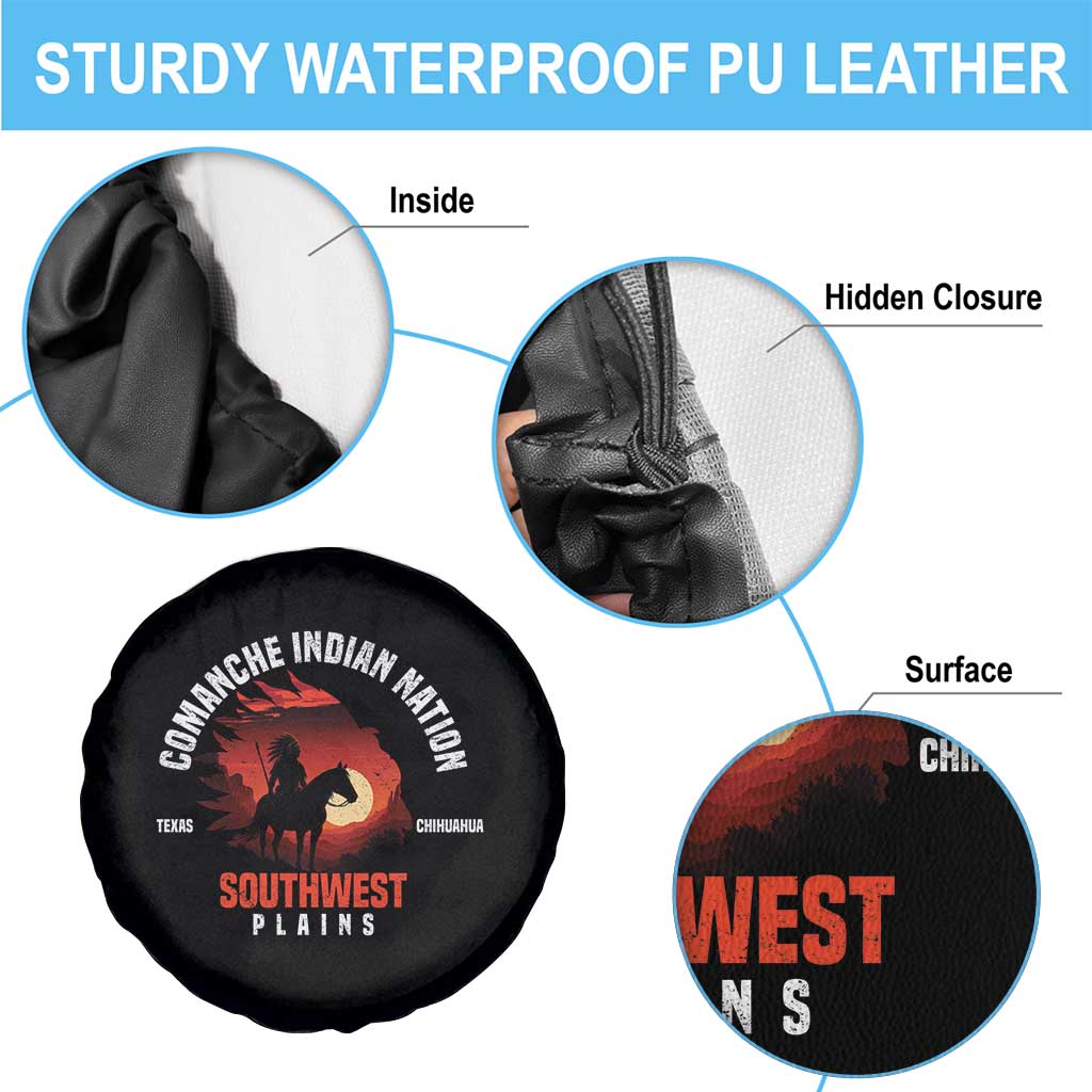Comanche Native American Indian Chief Respect Spare Tire Cover - Wonder Print Shop