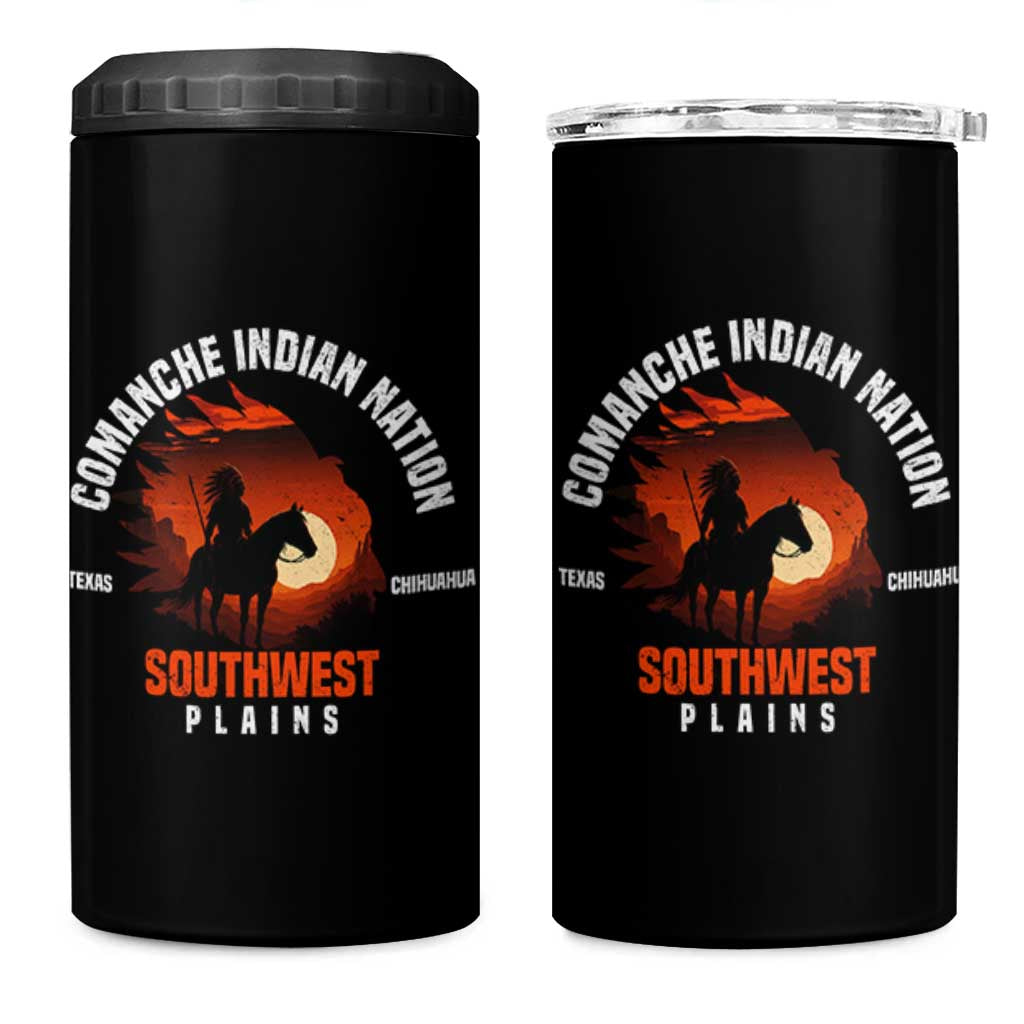 Comanche Native American Indian Chief Respect 4 in 1 Can Cooler Tumbler