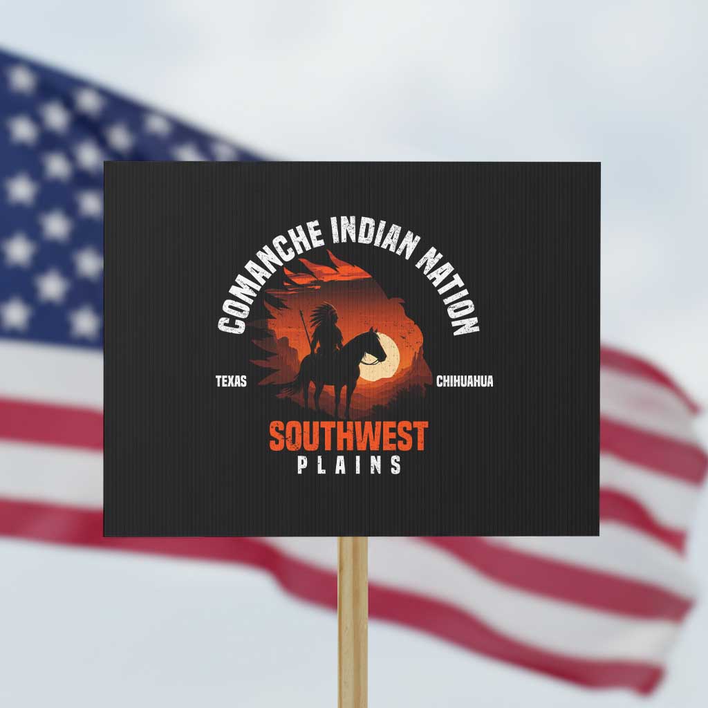 Comanche Native American Indian Chief Respect Protest Sign - Wonder Print Shop