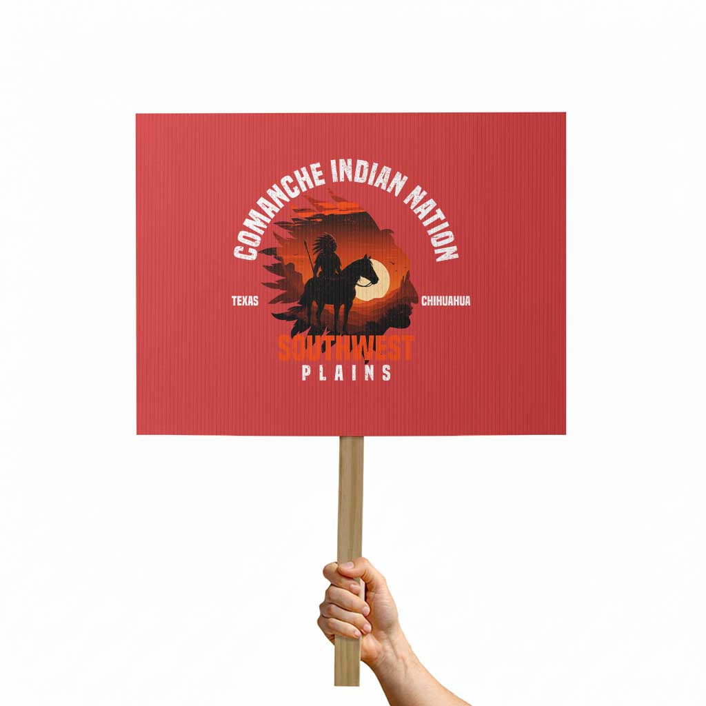 Comanche Native American Indian Chief Respect Protest Sign - Wonder Print Shop