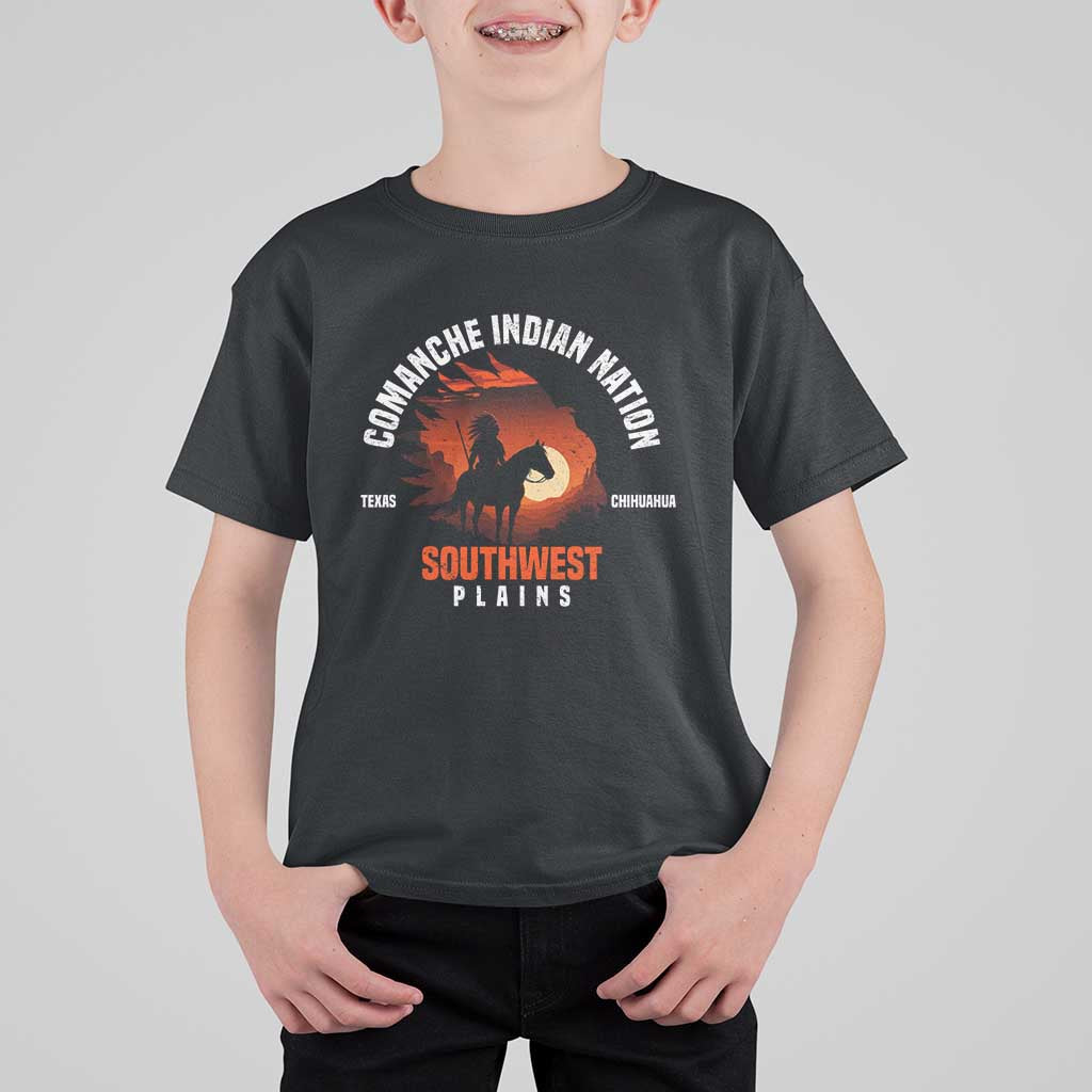 Comanche Native American Indian Chief Respect T Shirt For Kid - Wonder Print Shop