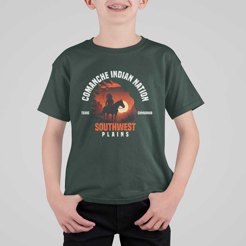 Comanche Native American Indian Chief Respect T Shirt For Kid - Wonder Print Shop