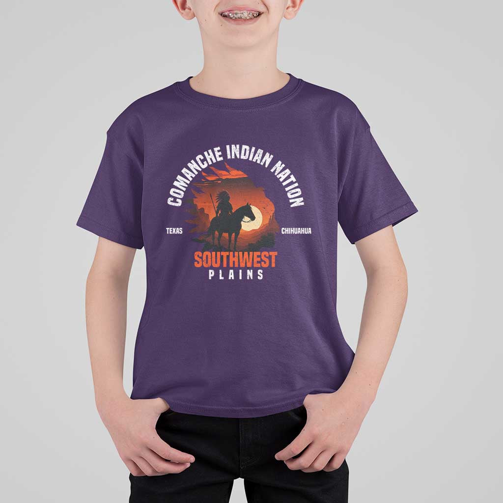 Comanche Native American Indian Chief Respect T Shirt For Kid - Wonder Print Shop