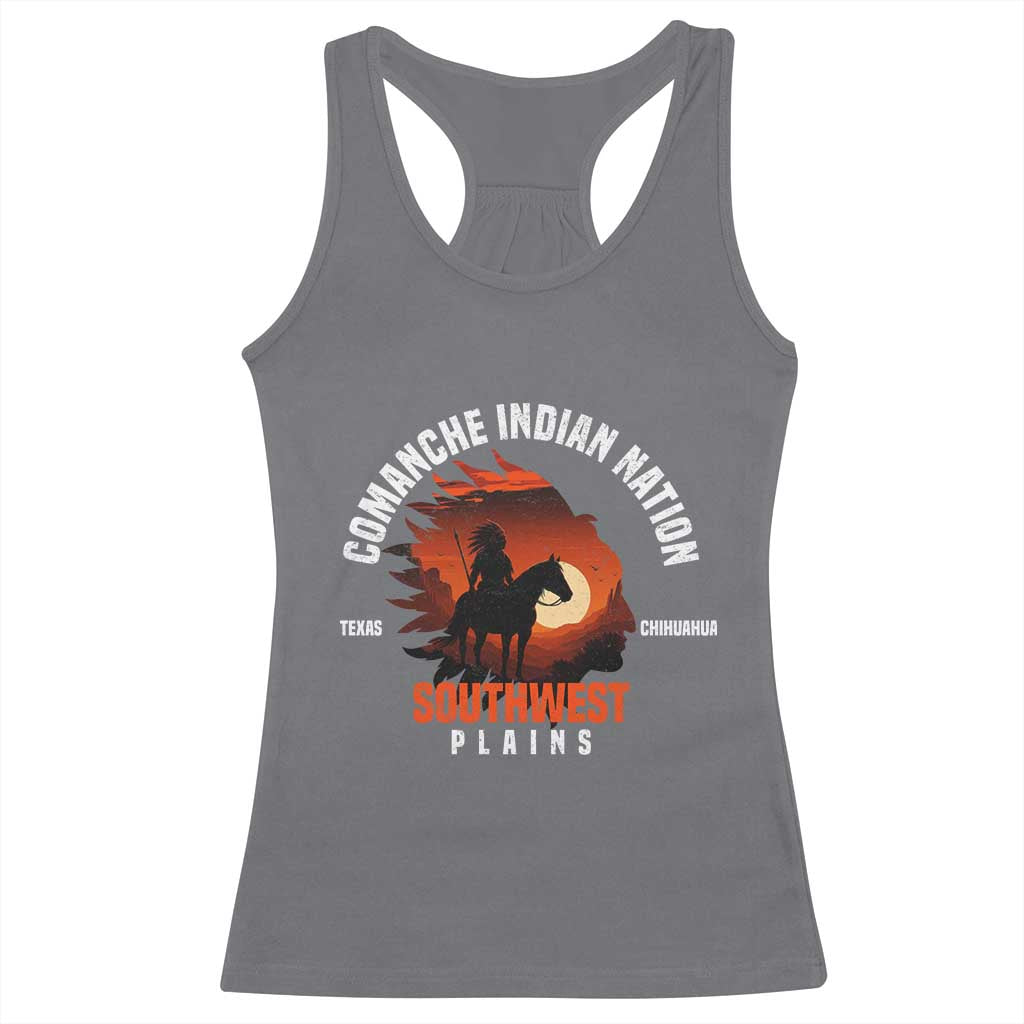 Comanche Native American Indian Chief Respect Racerback Tank Top - Wonder Print Shop