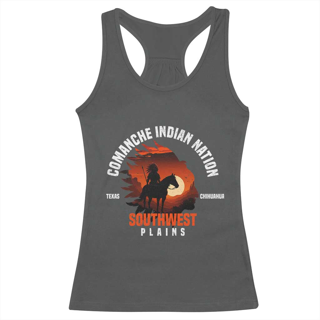 Comanche Native American Indian Chief Respect Racerback Tank Top - Wonder Print Shop