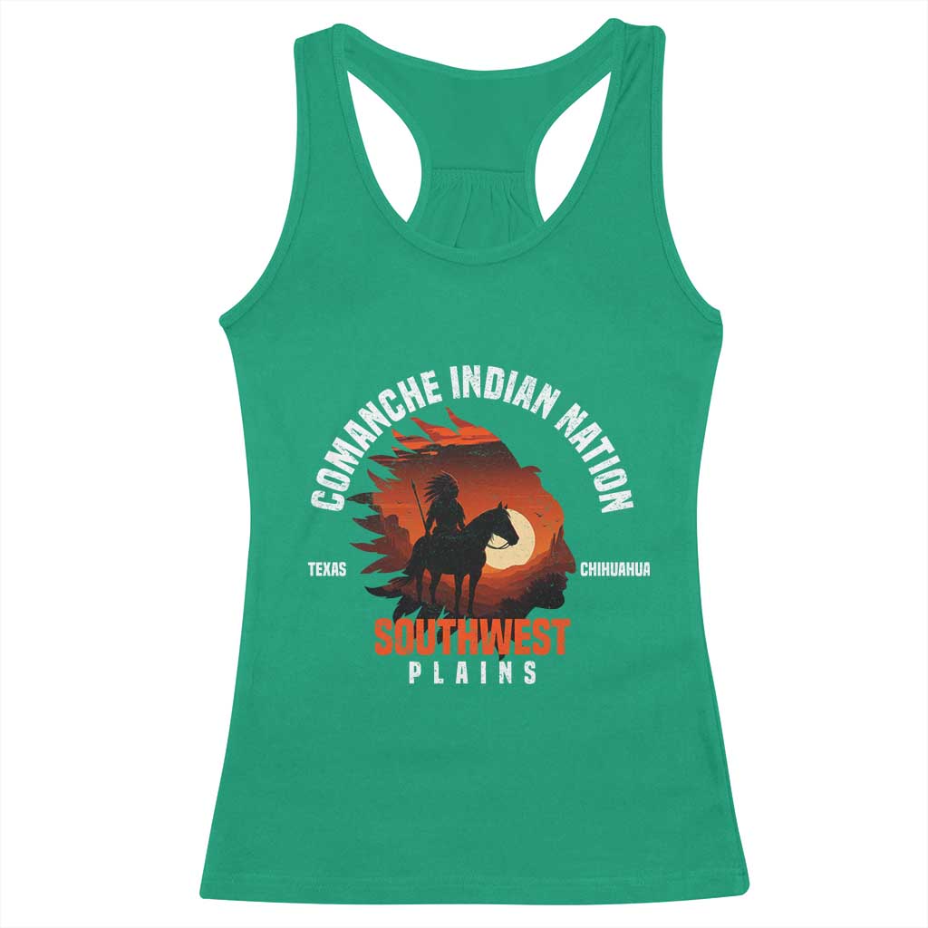 Comanche Native American Indian Chief Respect Racerback Tank Top - Wonder Print Shop