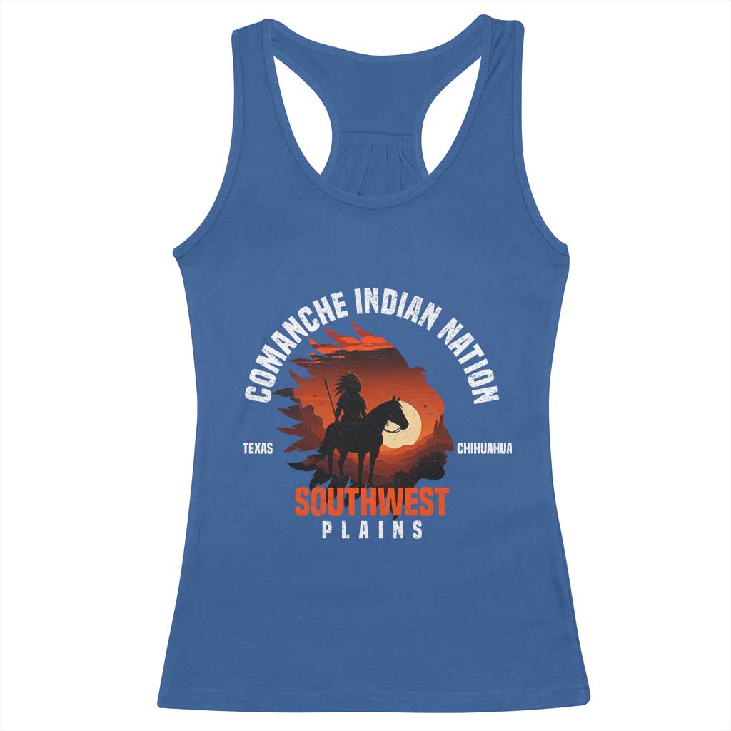 Comanche Native American Indian Chief Respect Racerback Tank Top - Wonder Print Shop
