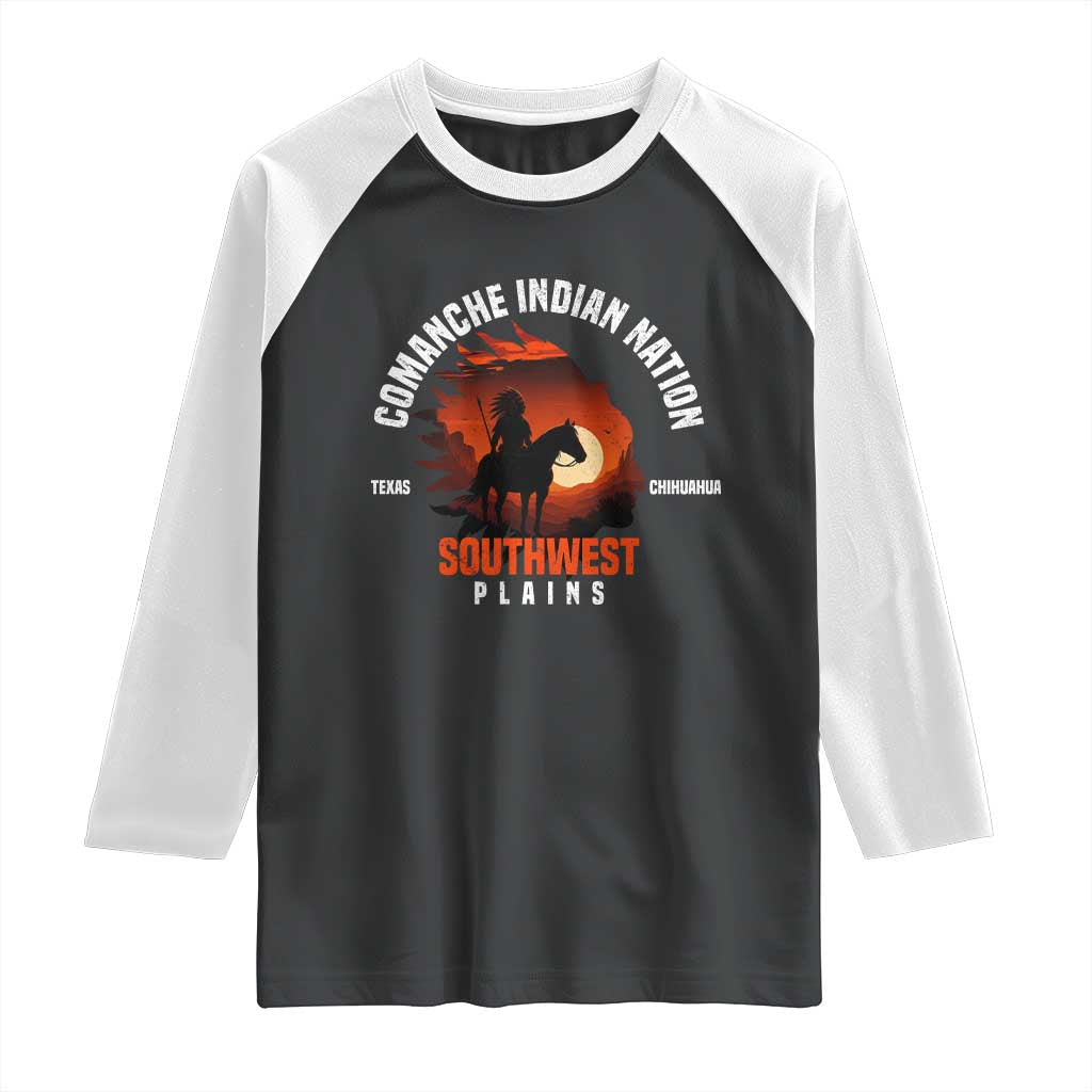 Comanche Native American Indian Chief Respect Raglan Shirt - Wonder Print Shop