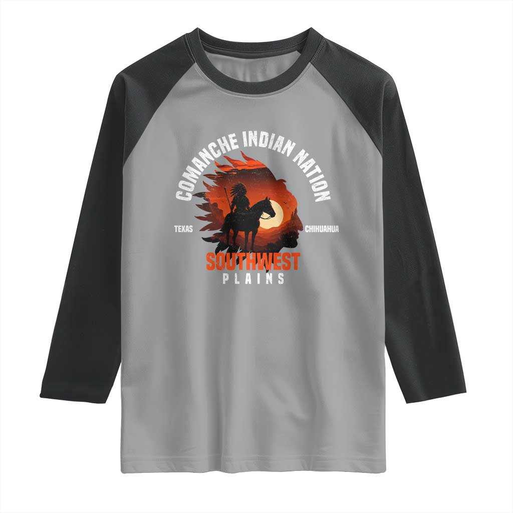 Comanche Native American Indian Chief Respect Raglan Shirt - Wonder Print Shop