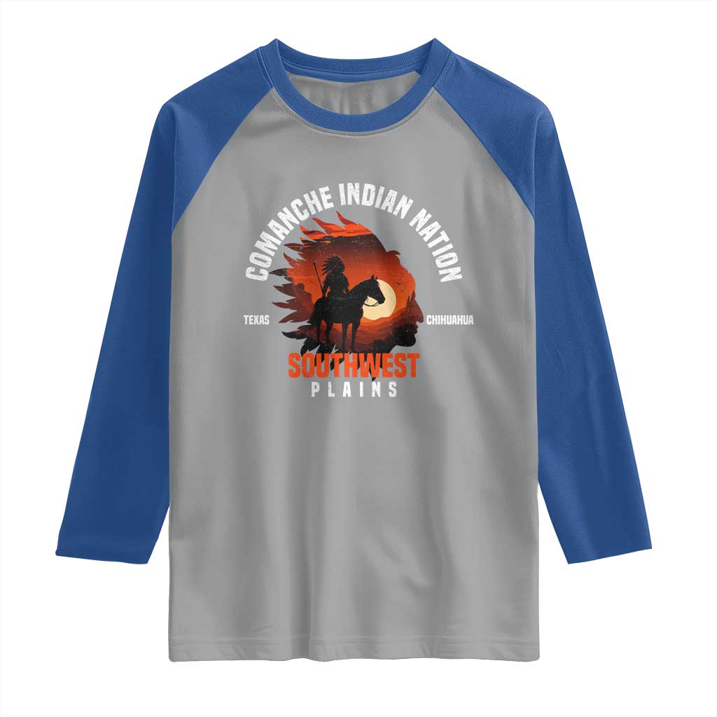 Comanche Native American Indian Chief Respect Raglan Shirt - Wonder Print Shop