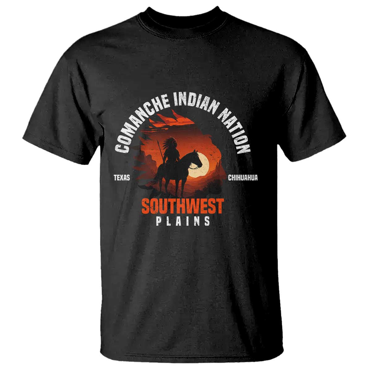 Comanche Native American Indian Chief Respect T Shirt - Wonder Print Shop