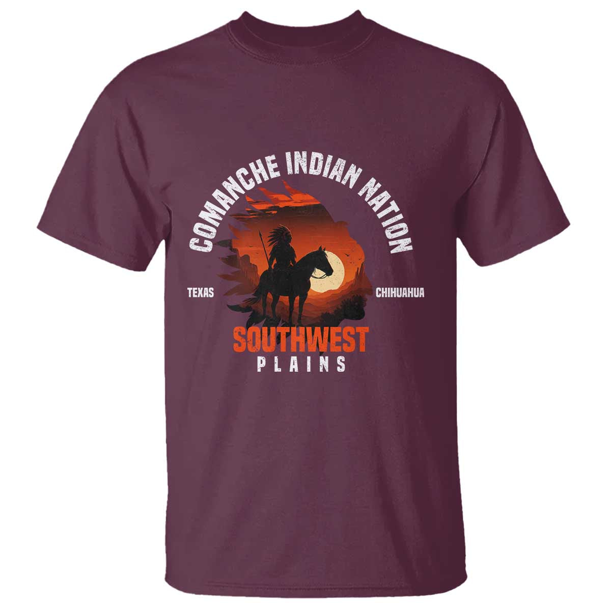 Comanche Native American Indian Chief Respect T Shirt - Wonder Print Shop
