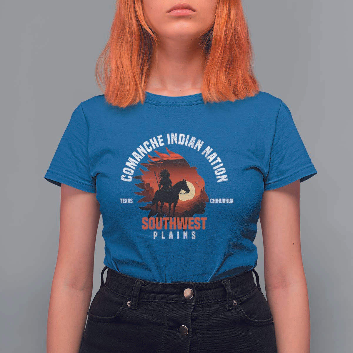 Comanche Native American Indian Chief Respect T Shirt For Women - Wonder Print Shop