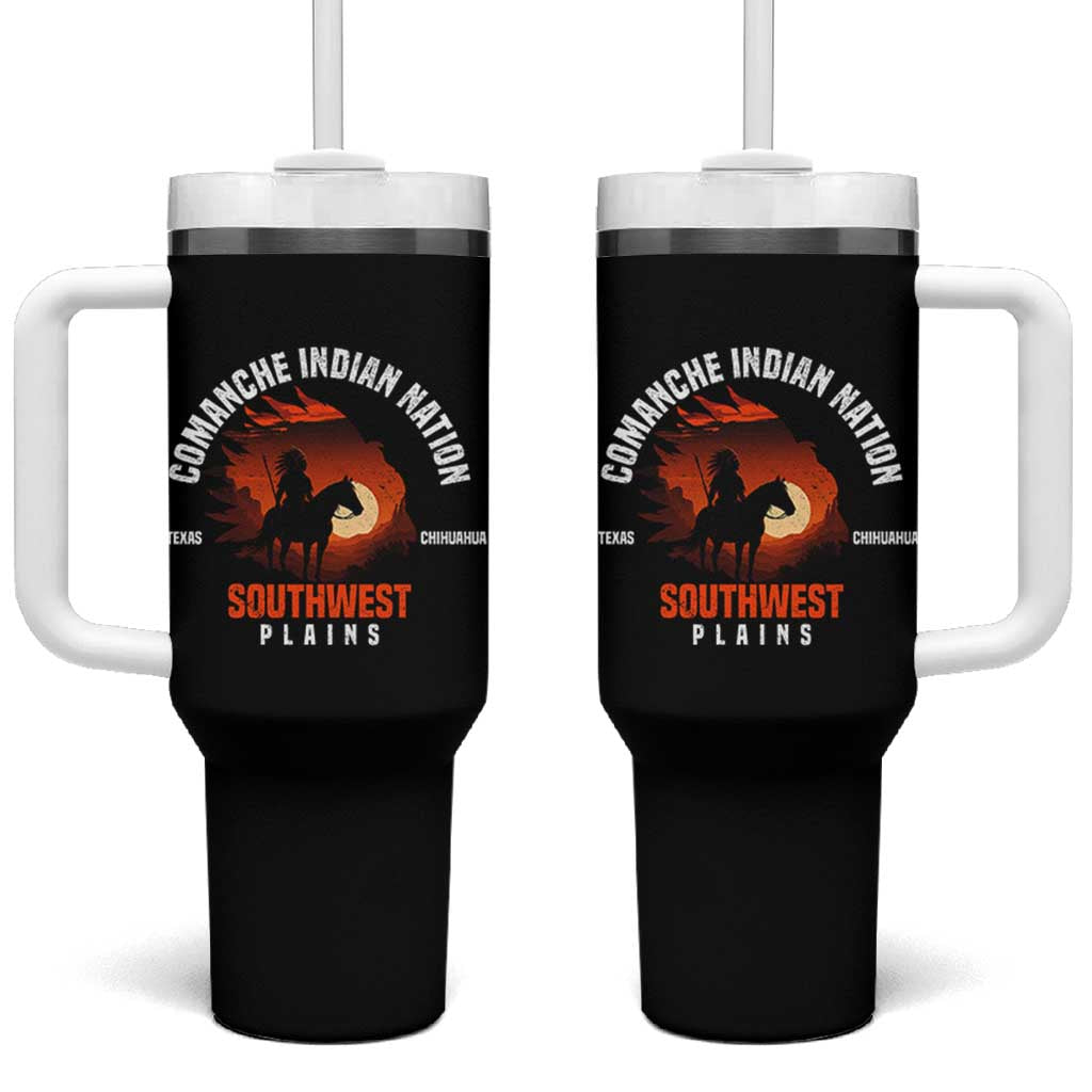 Comanche Native American Indian Chief Respect Tumbler With Handle