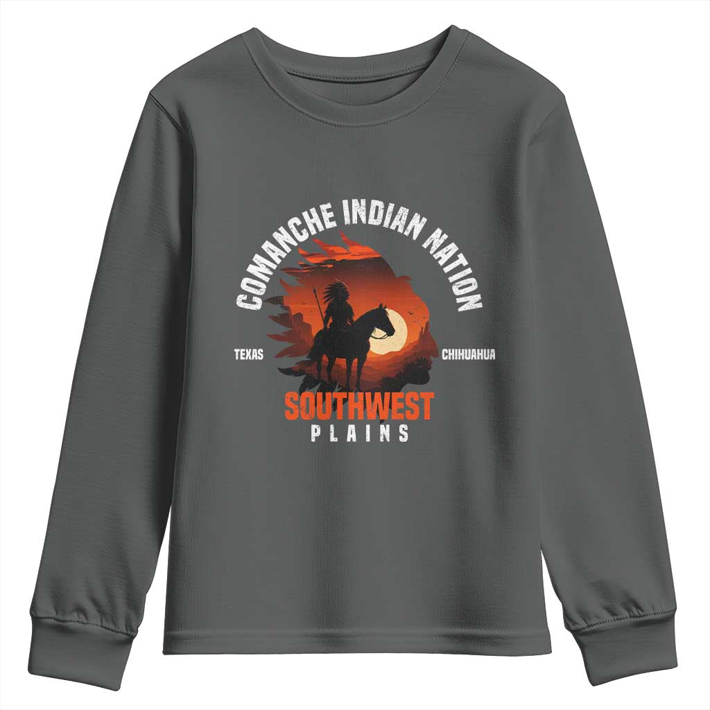 Comanche Native American Indian Chief Respect Youth Sweatshirt - Wonder Print Shop