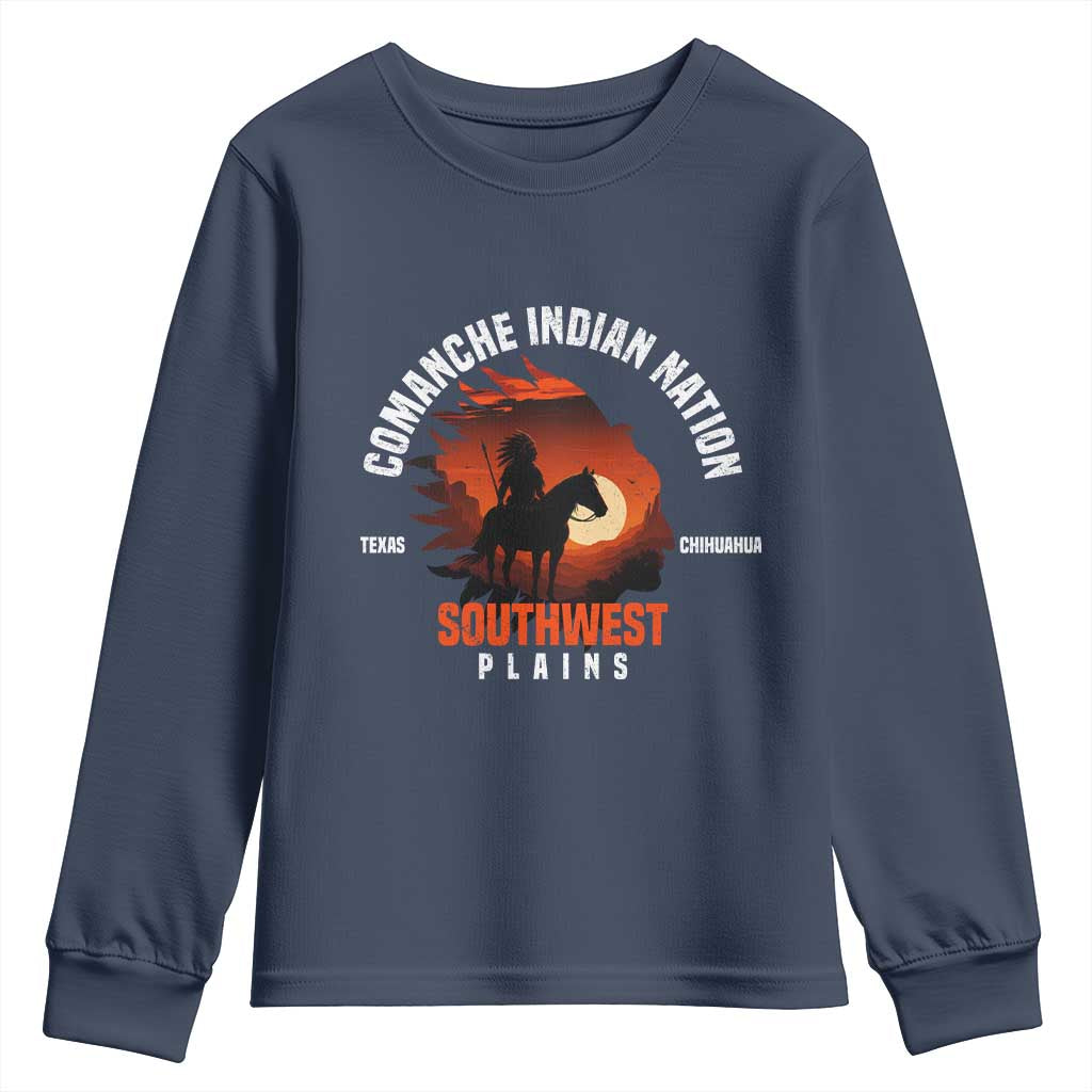 Comanche Native American Indian Chief Respect Youth Sweatshirt - Wonder Print Shop