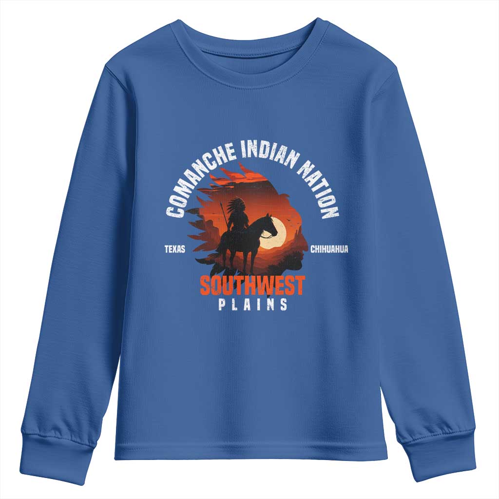 Comanche Native American Indian Chief Respect Youth Sweatshirt - Wonder Print Shop