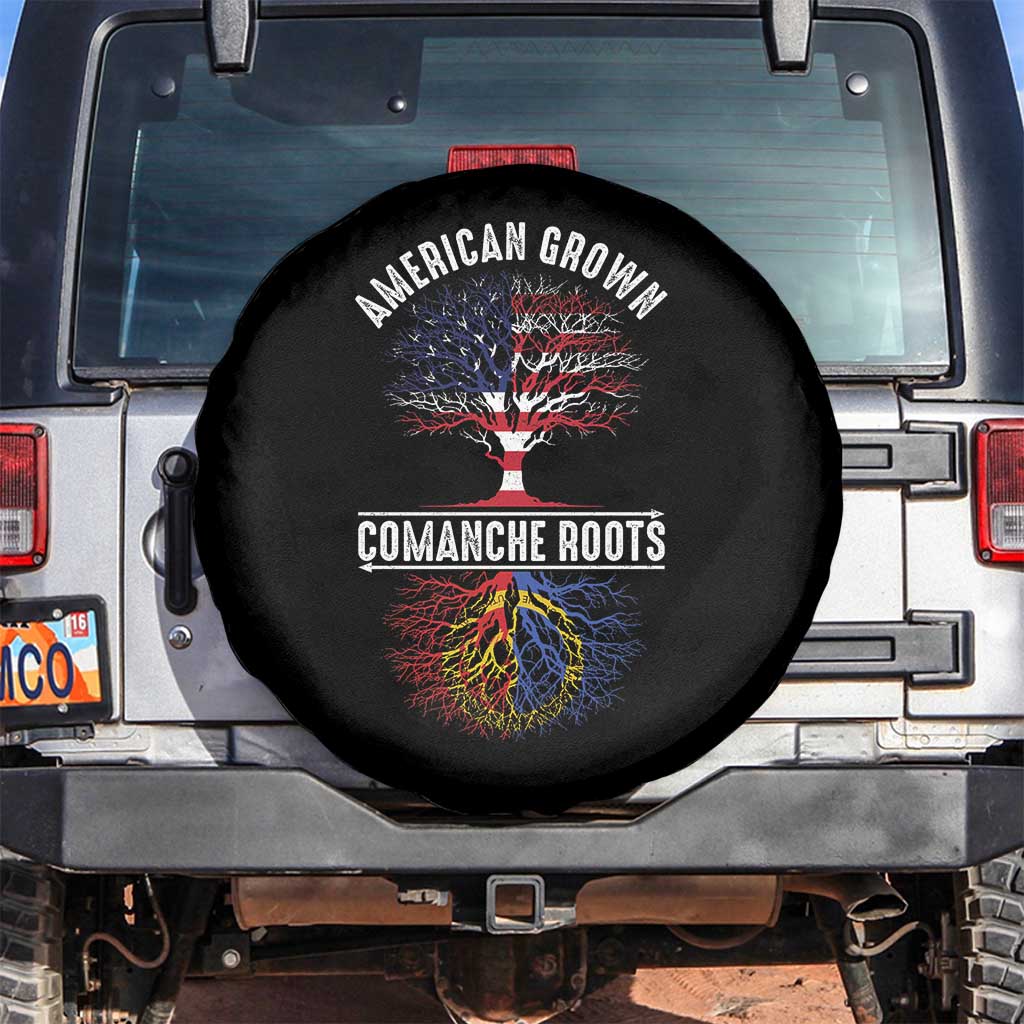 Distressed Tree Spare Tire Cover American Grown with Comanche Roots - Wonder Print Shop