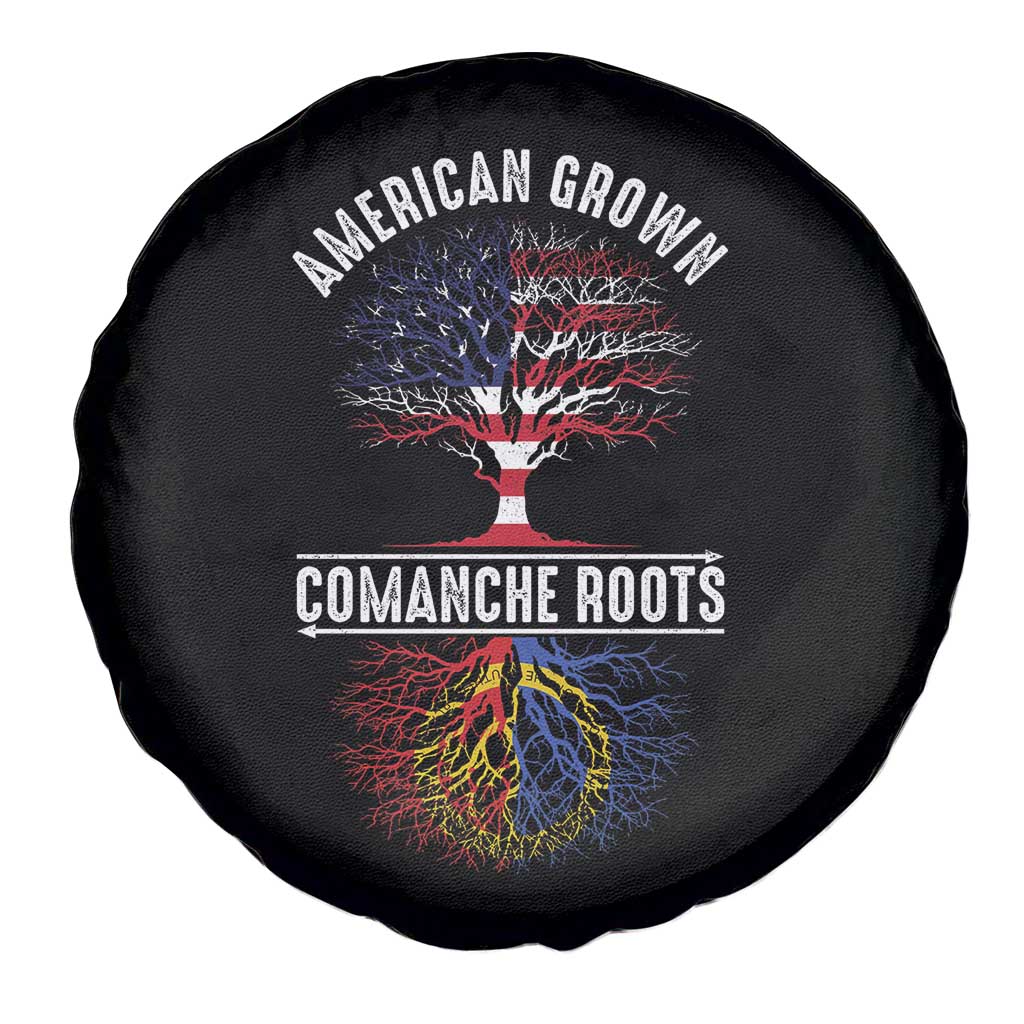 Distressed Tree Spare Tire Cover American Grown with Comanche Roots - Wonder Print Shop